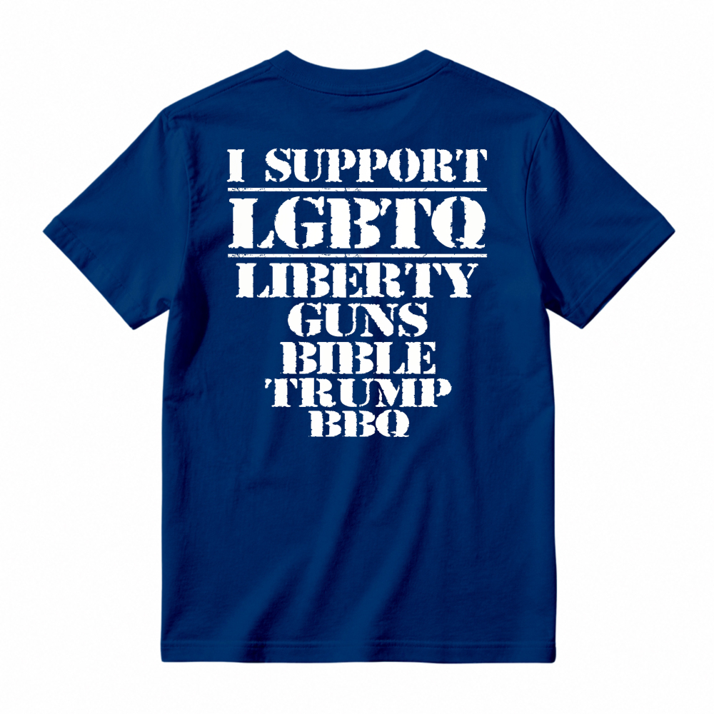 I Support LGBTQ Liberty Guns Bible Trump BBQ Unisex Classic T-shirt