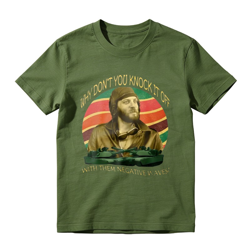 Why Dont You Knock It Off With Them Negative Waves Vintage Retro Sun Graphic Unisex Classic T-shirt