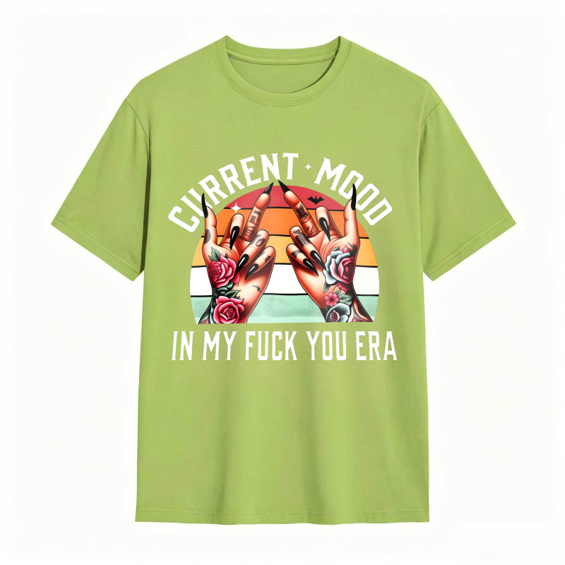 Current Mood In My Era With Tattooed Hands And Rose Design Unisex Classic T-shirt