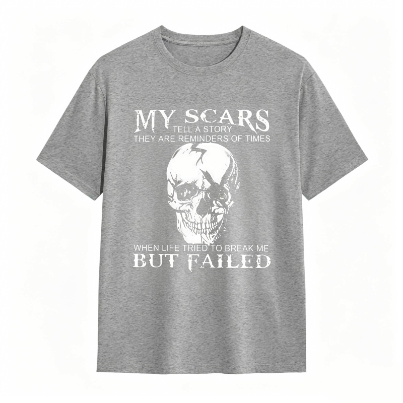 Skull And Scar Story Quote Unisex Classic T-shirt