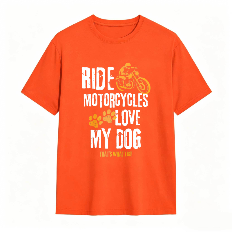 Ride Motorcycles Love My Dog Unisex Classic T-shirt