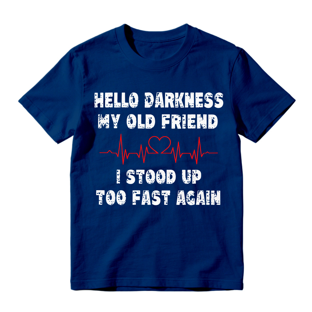 Funny Hello Darkness Shirt, Sarcastic Dark Humor T-Shirt, My Old Friend Quote Shirt, Relatable Mood Graphic Tee, Funny Introvert Shirt, Vintage Saying Tee