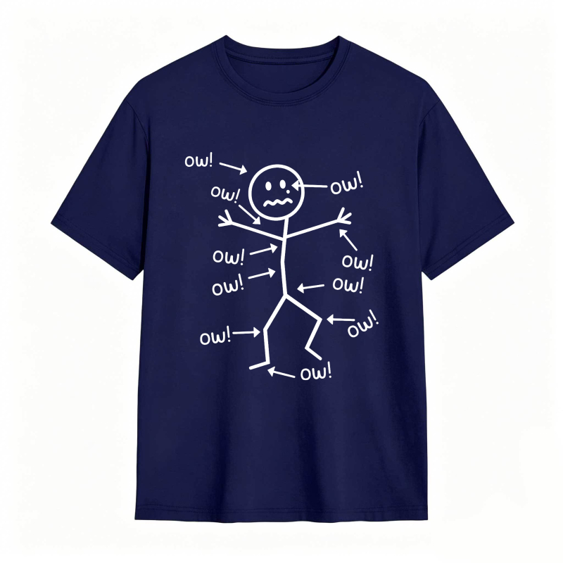 Stick Figure With Ow Exclamations Unisex Classic T-shirt