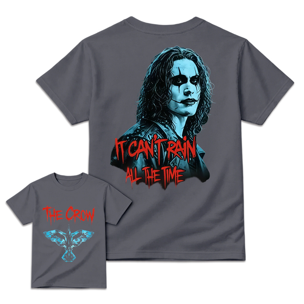 The Crow "It Can't Rain All The Time" Aesthetic Gothic Graphic T-Shirt