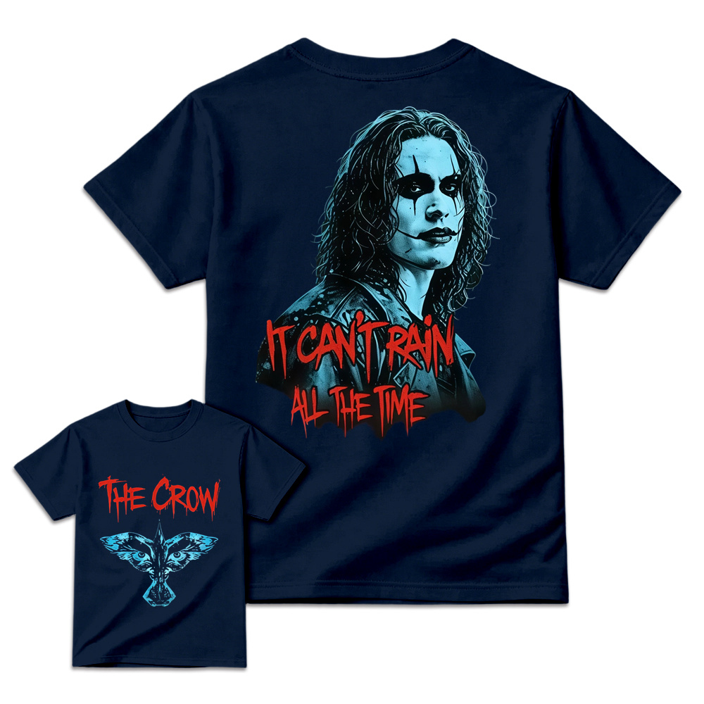 The Crow "It Can't Rain All The Time" Aesthetic Gothic Graphic T-Shirt