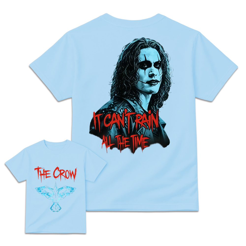 The Crow "It Can't Rain All The Time" Aesthetic Gothic Graphic T-Shirt