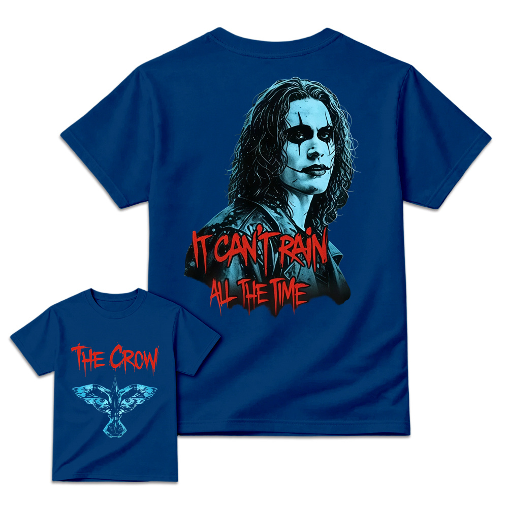 The Crow "It Can't Rain All The Time" Aesthetic Gothic Graphic T-Shirt