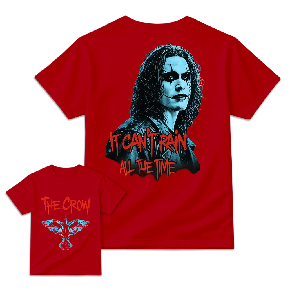 The Crow "It Can't Rain All The Time" Aesthetic Gothic Graphic T-Shirt