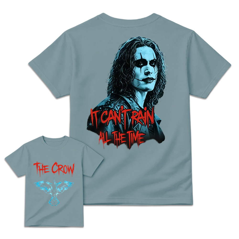 The Crow "It Can't Rain All The Time" Aesthetic Gothic Graphic T-Shirt