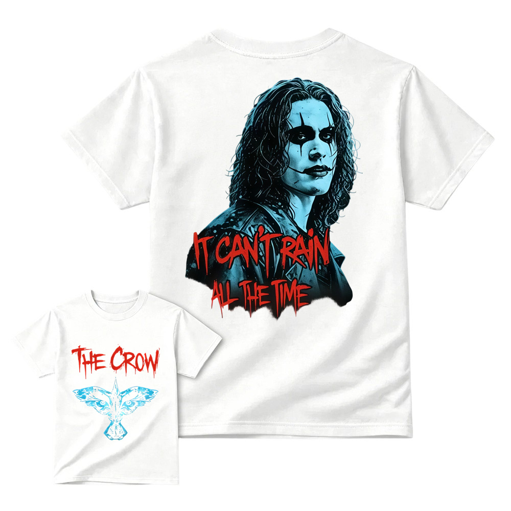 The Crow "It Can't Rain All The Time" Aesthetic Gothic Graphic T-Shirt