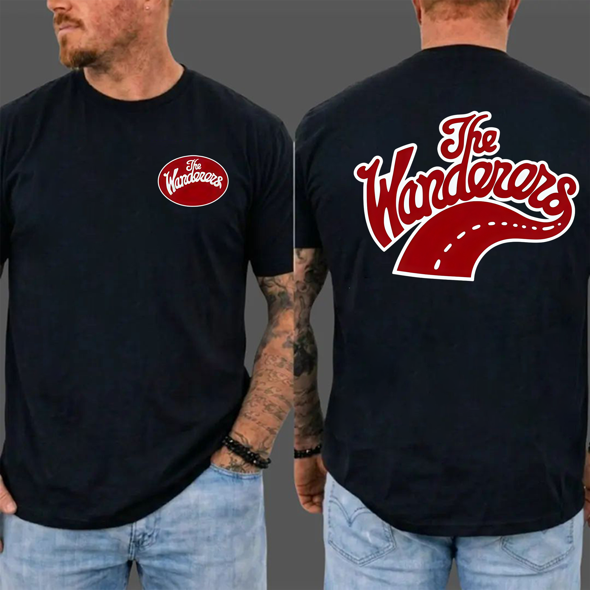 Classic Cult Film Graphic Tee, Retro Street Gang T-Shirt, The Wanderers Against The World Shirt