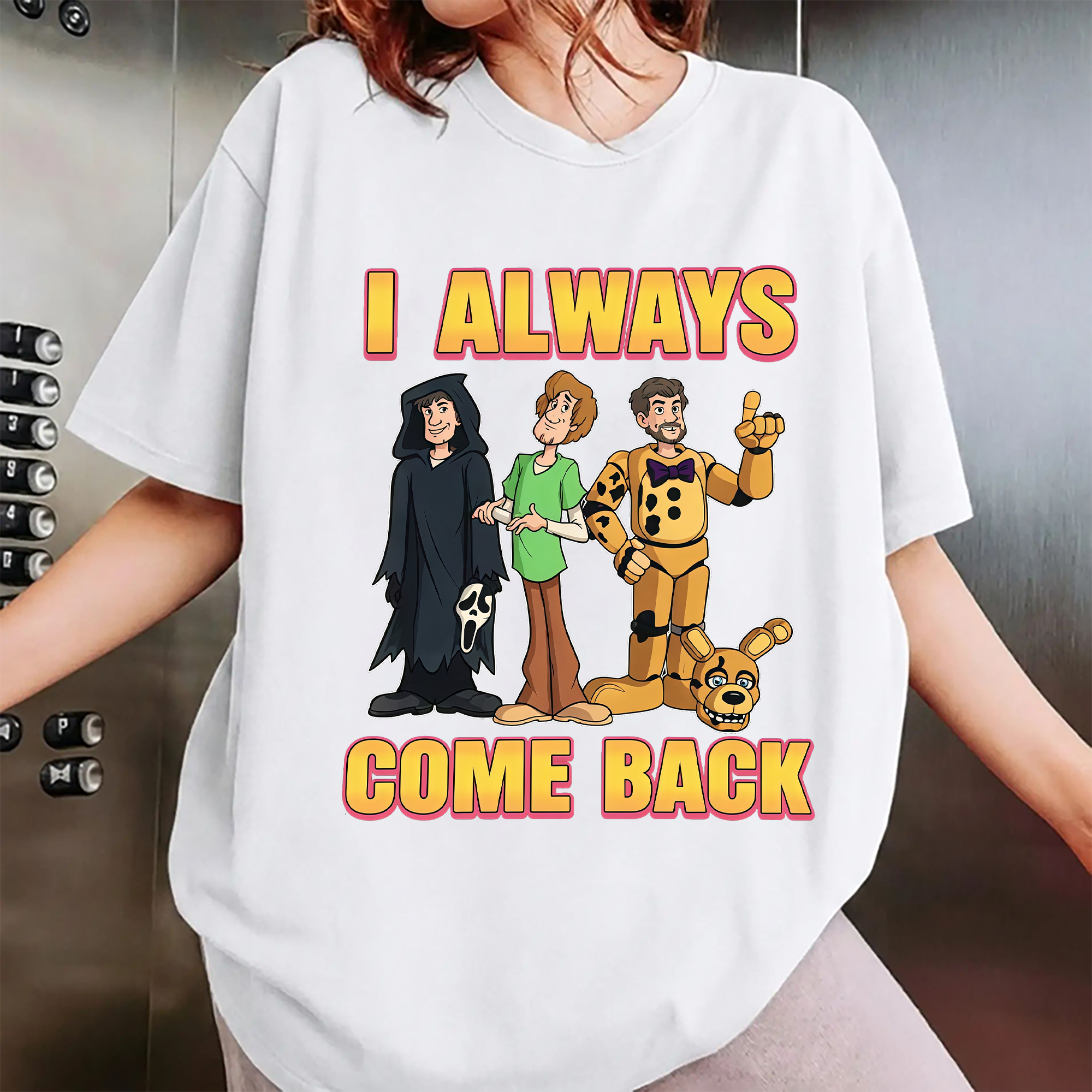 I Always Come Back Halloween Shirt, Scoooby Inspired Mystery Gang Tee, Funny Cartoon Graphic Shirt, Halloween Party Outfit