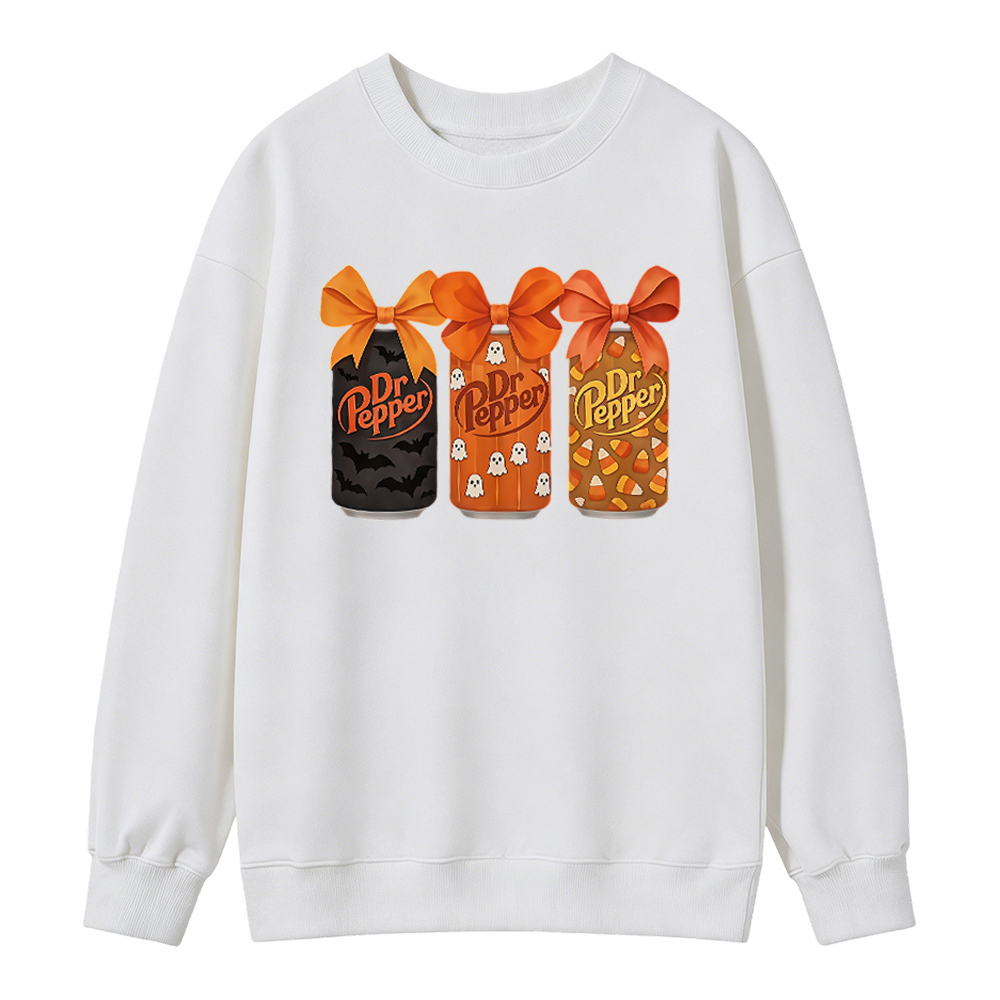 Dr Pepper Halloween Bow Black Sweatshirt