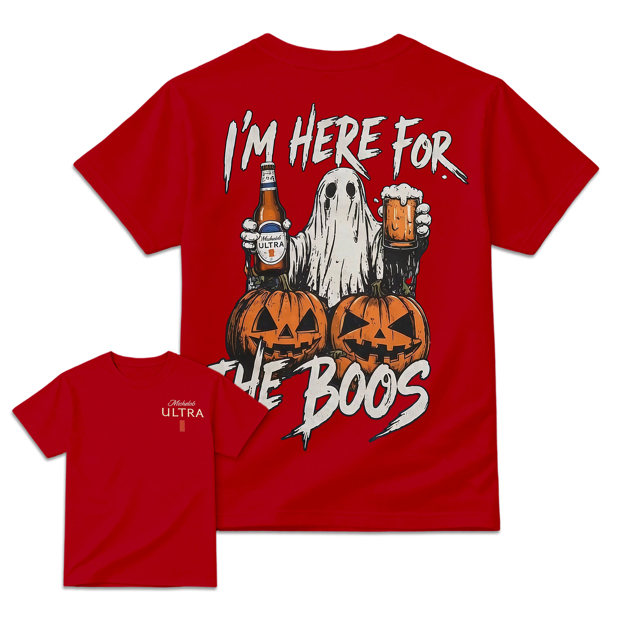 I'm Here For The Boos Halloween Beer Pun T-shirt
