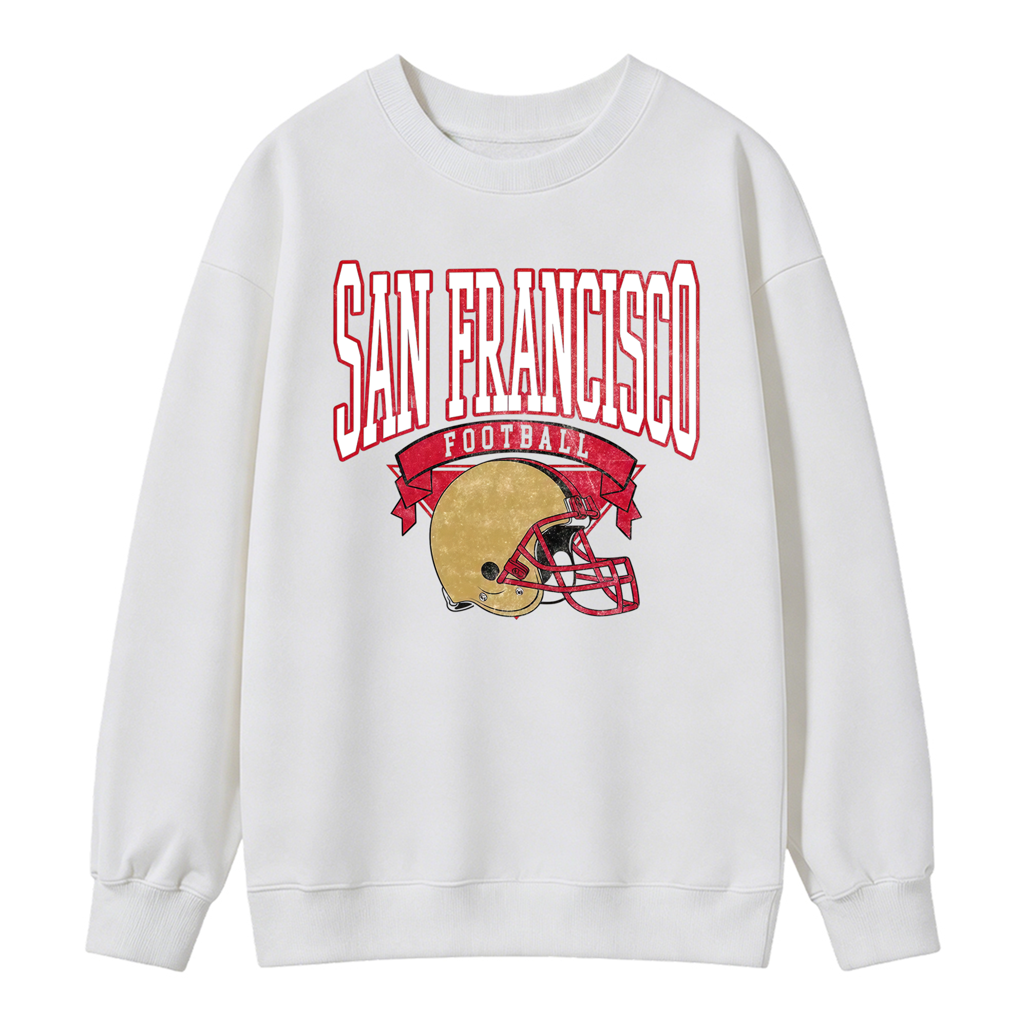 Vintage Football Sweatshirt Hometown Team Pullovers Sublimation Print Soft Cozy Retro Style Comfortable All-Season Wear