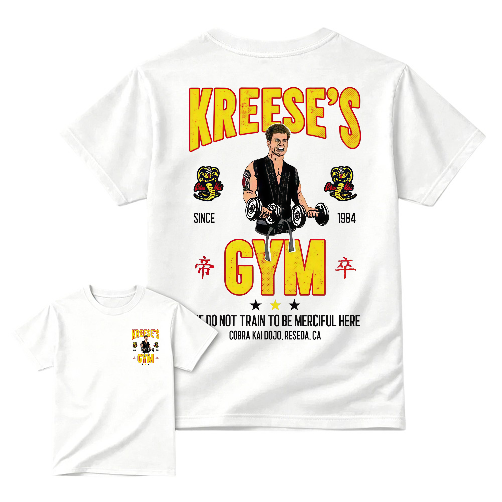1984 Retro Karate Sensei "No Mercy" Movie T-Shirt