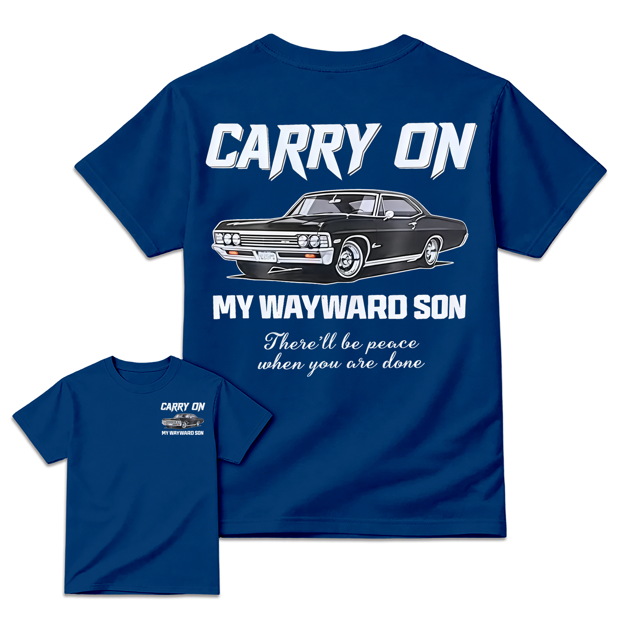 Supernatural Impala "Carry On My Wayward Son" Graphic T-shirt