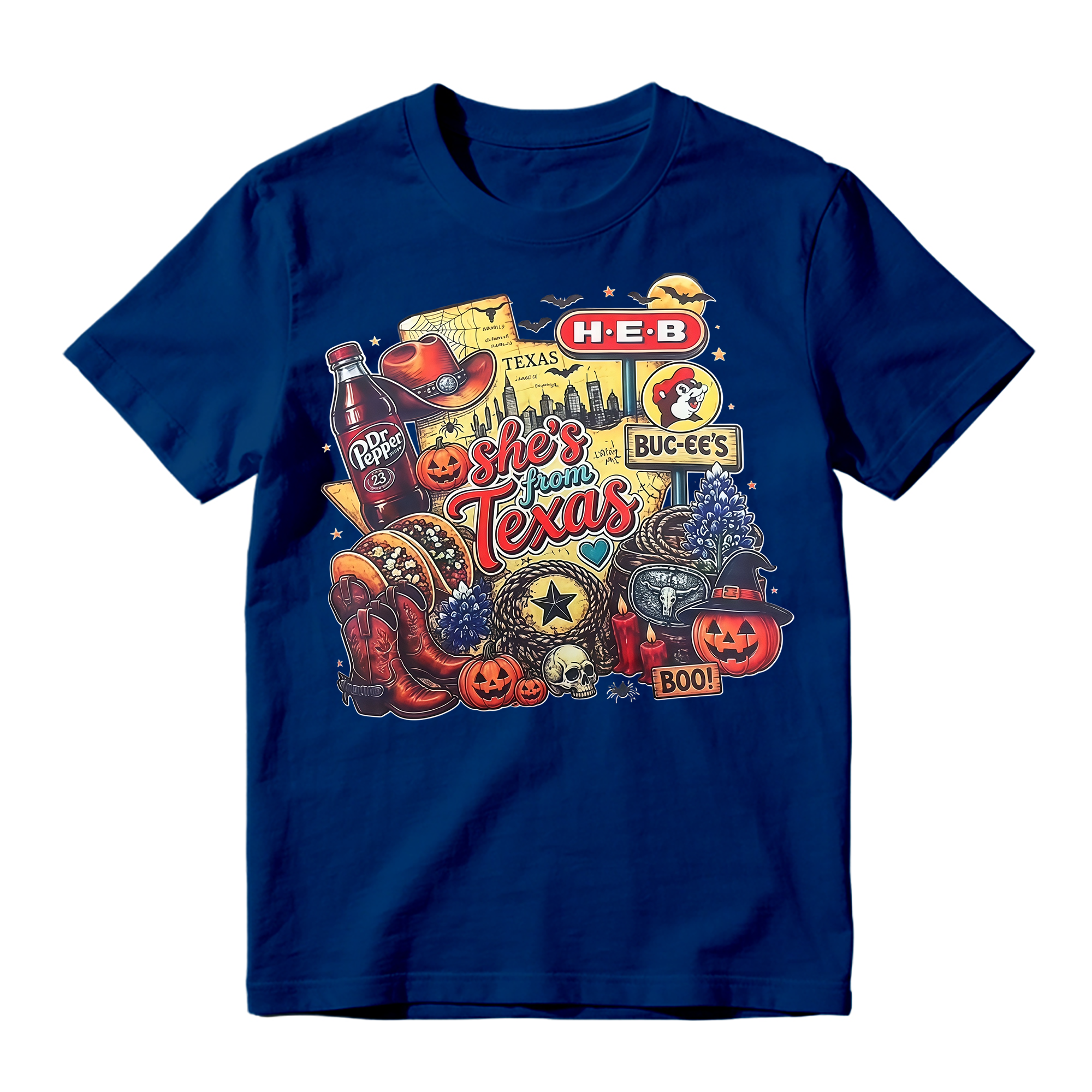 "She's From Texas" Halloween Collage T-shirt