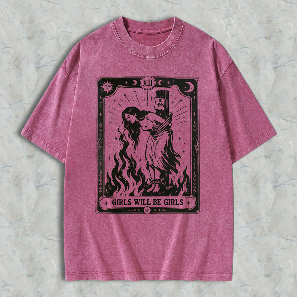 Girls Will Be Girls Dark Humor Witch T-shirt