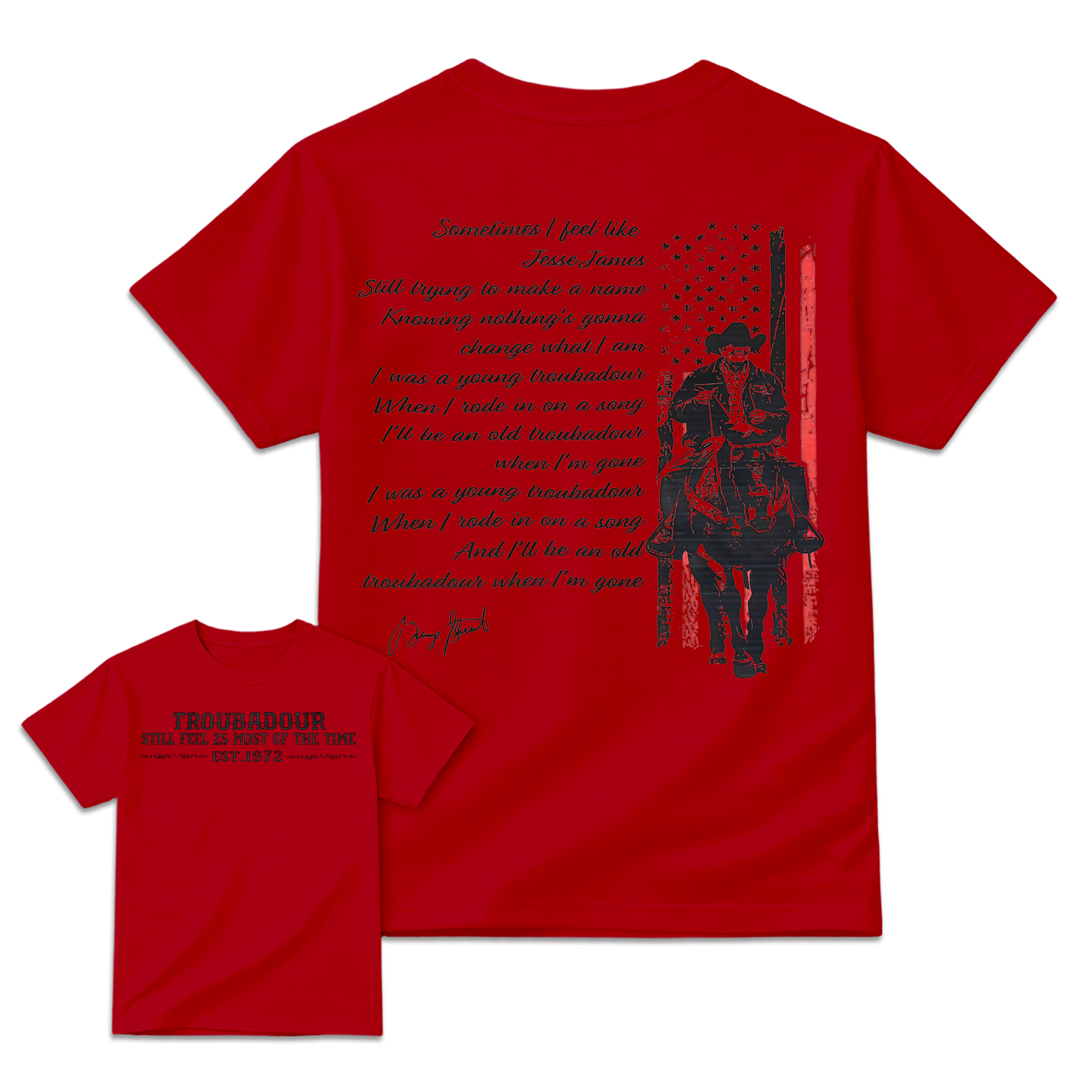 "Troubadour" George Strait Country Western T-shirt