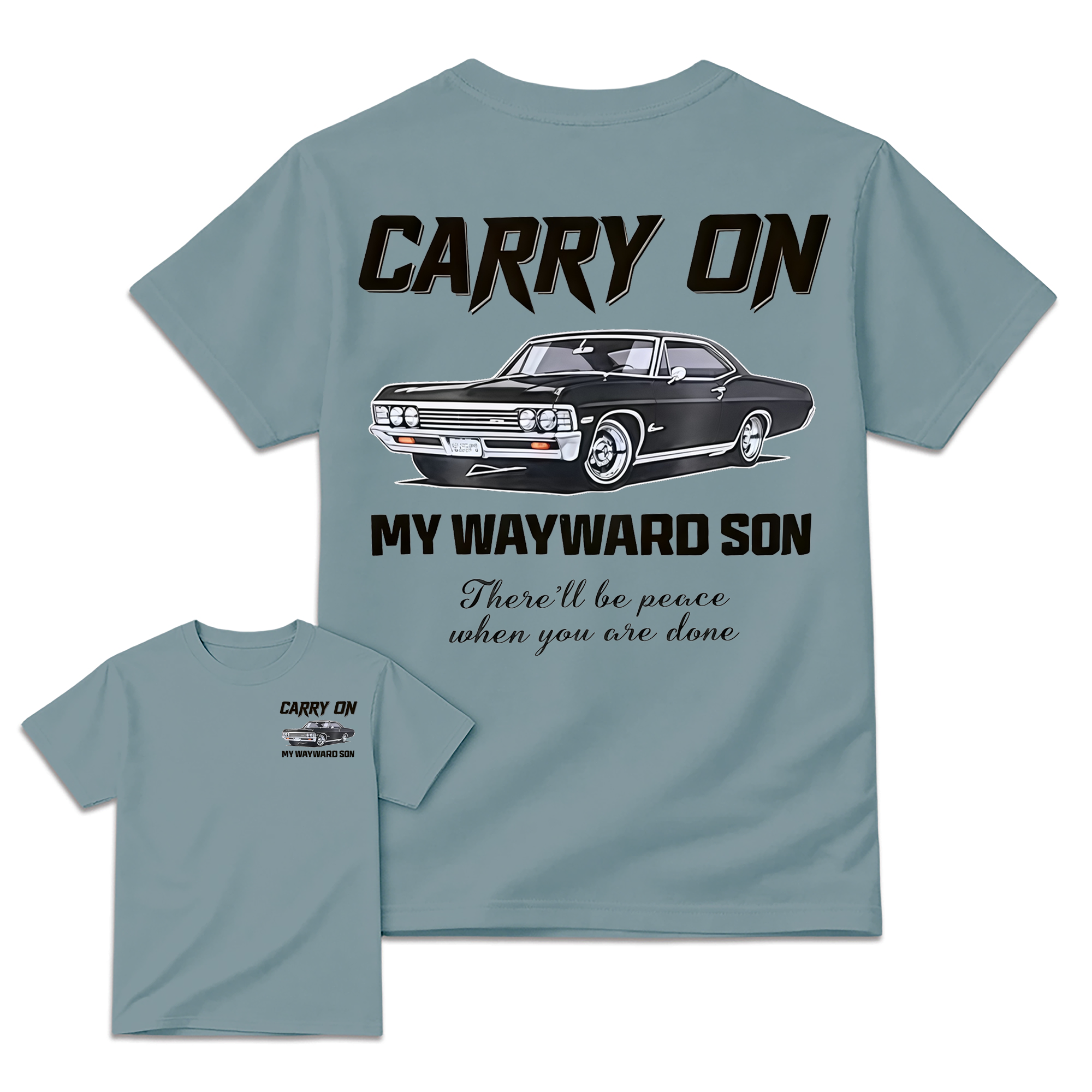 Supernatural Impala "Carry On My Wayward Son" Graphic T-shirt