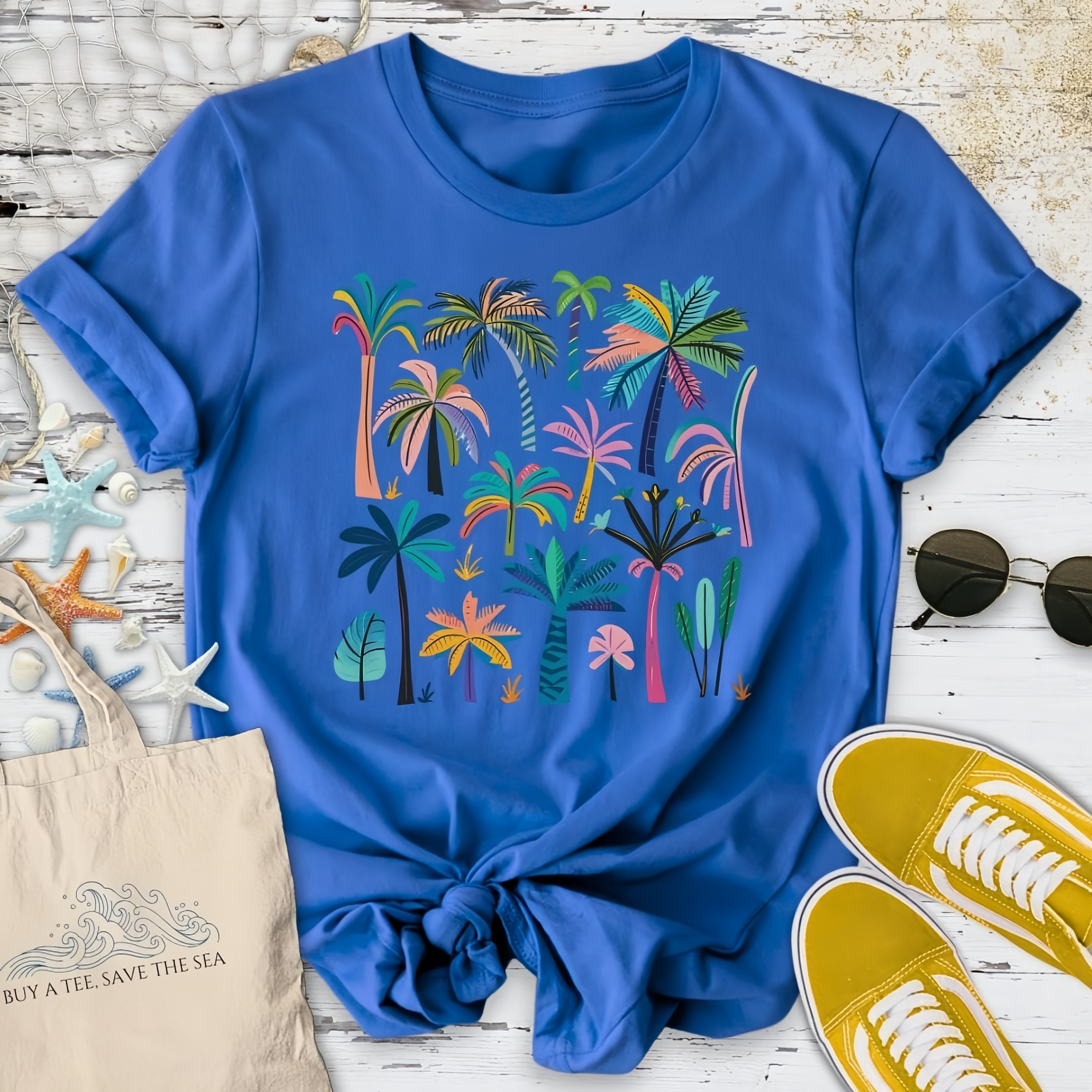 Field Of Colorful Palm trees T-Shirt