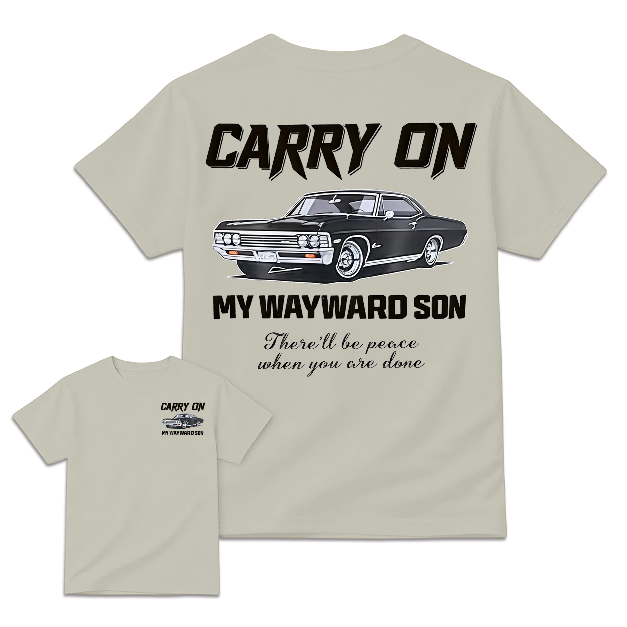 Supernatural Impala "Carry On My Wayward Son" Graphic T-shirt