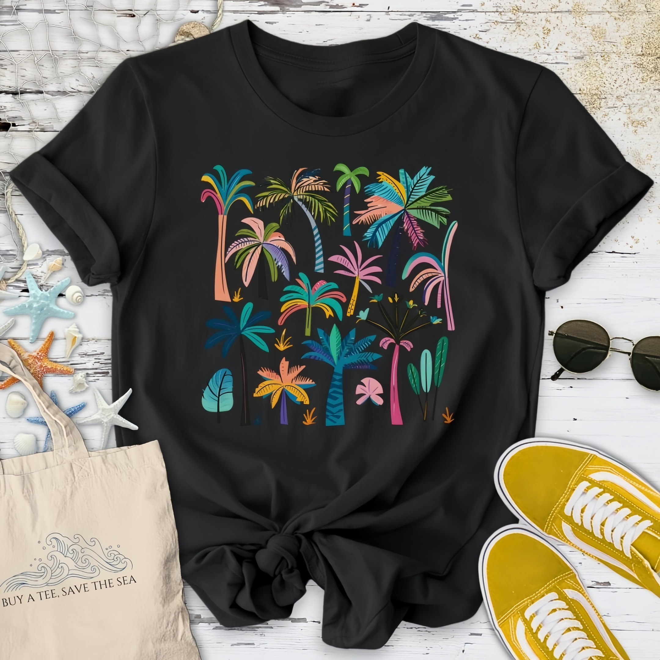 Field Of Colorful Palm trees T-Shirt