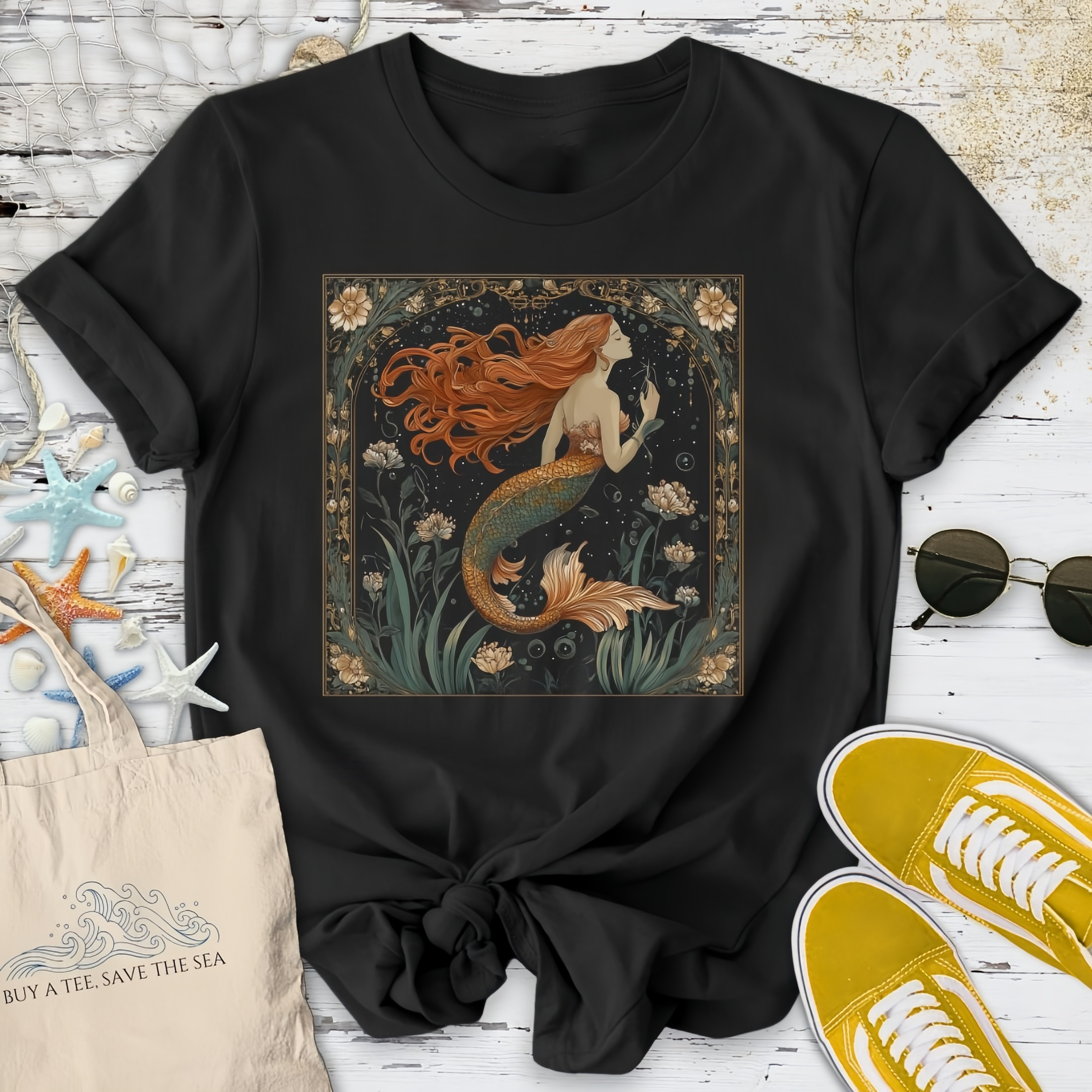 Mermaid Art Nouveau T-Shirt