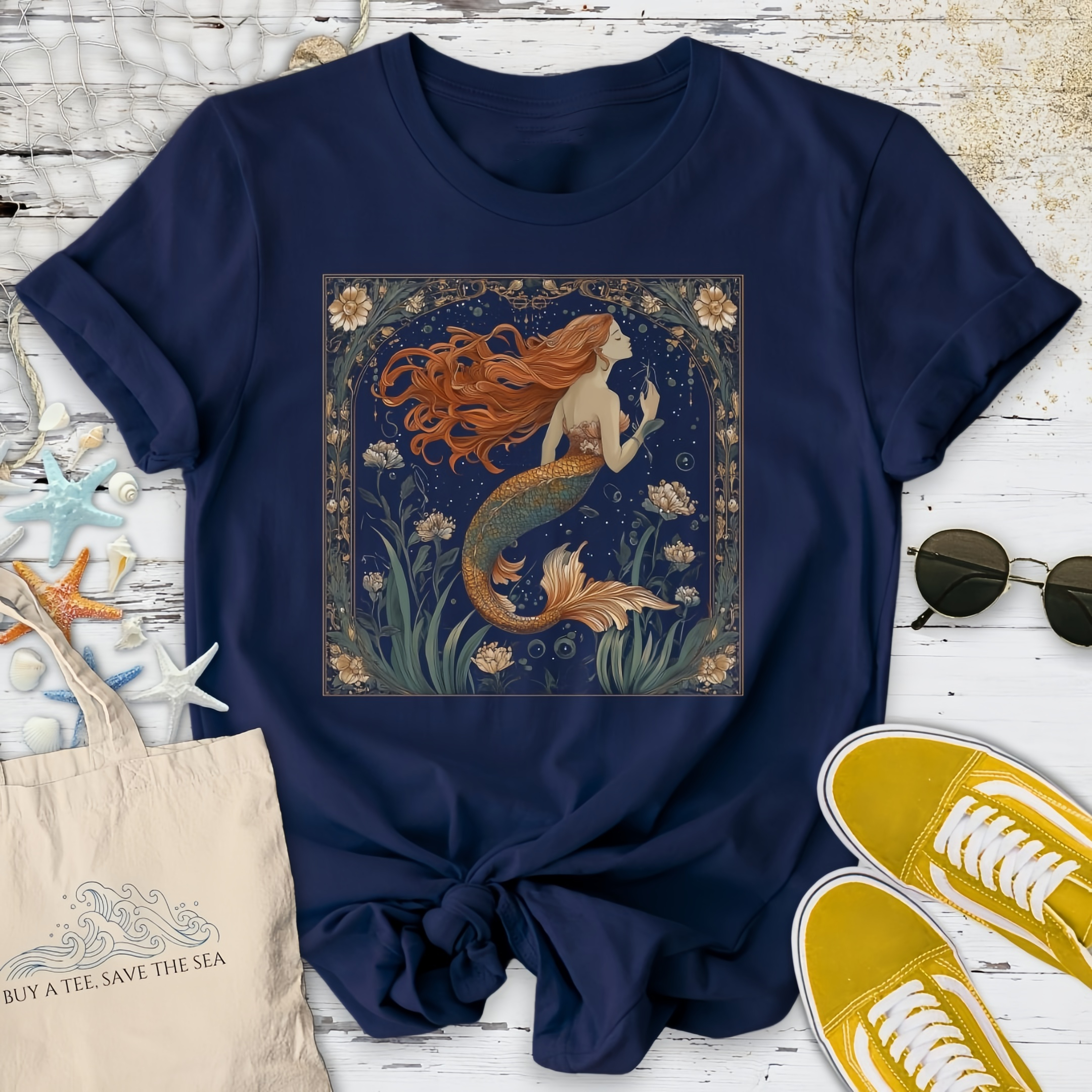 Mermaid Art Nouveau T-Shirt