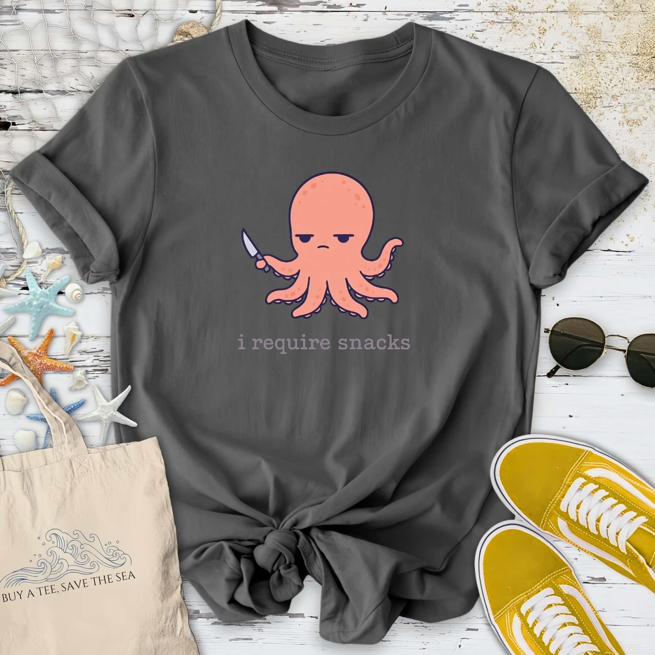 I Require Snacks Octopus T-Shirt