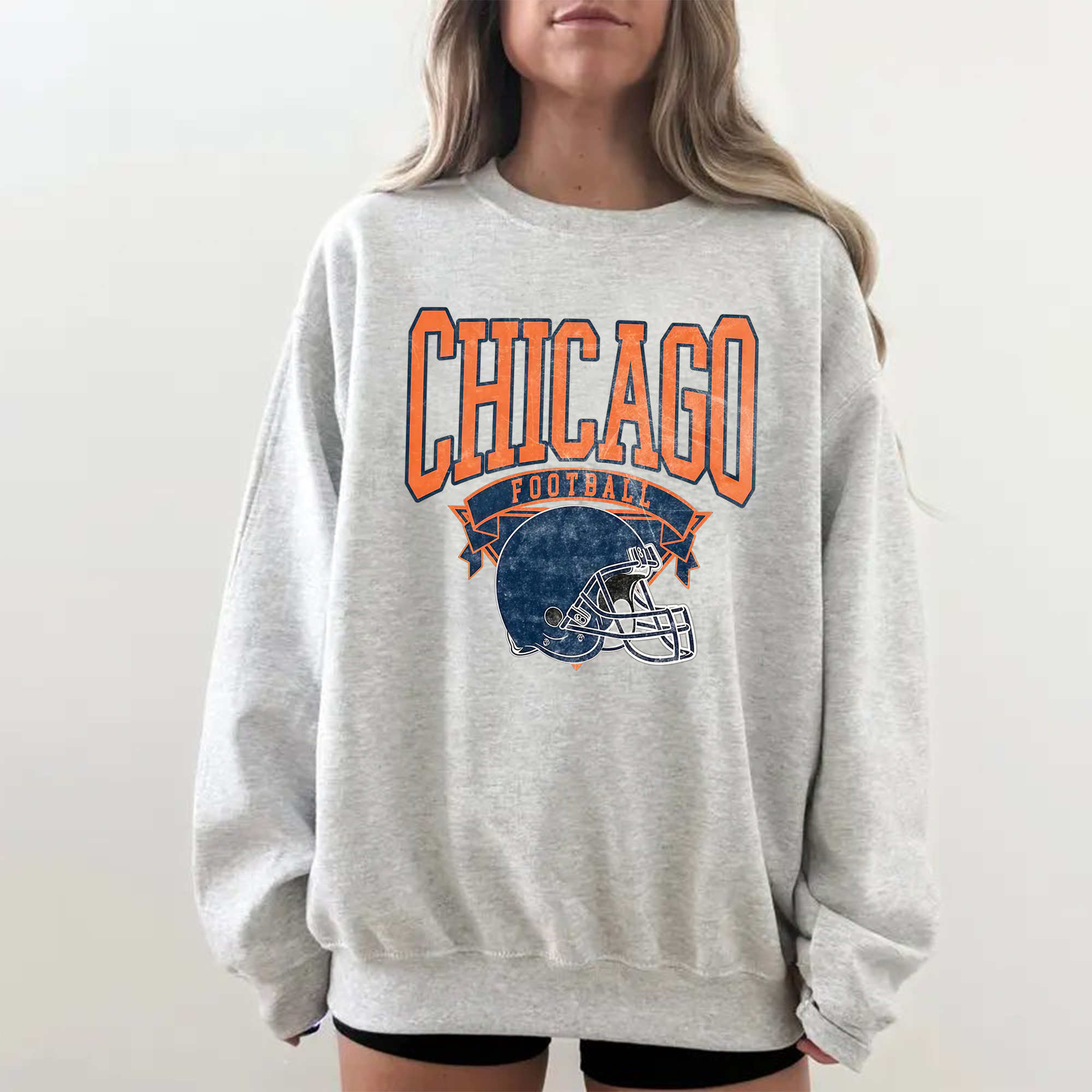 Vintage Football Sweatshirt Hometown Team Pullovers Sublimation Print Soft Cozy Retro Style Comfortable All-Season Wear