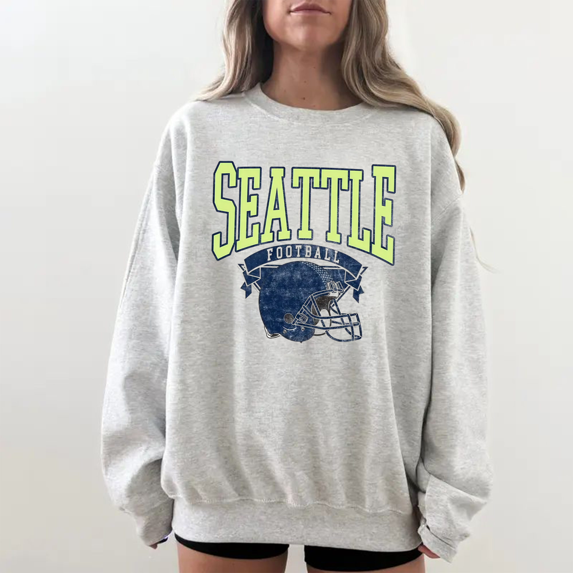 Vintage Football Sweatshirt Hometown Team Pullovers Sublimation Print Soft Cozy Retro Style Comfortable All-Season Wear