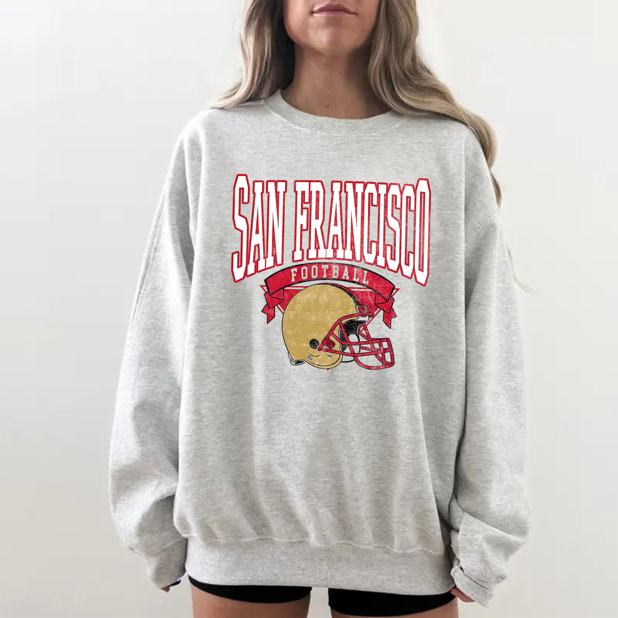 Vintage Football Sweatshirt Hometown Team Pullovers Sublimation Print Soft Cozy Retro Style Comfortable All-Season Wear