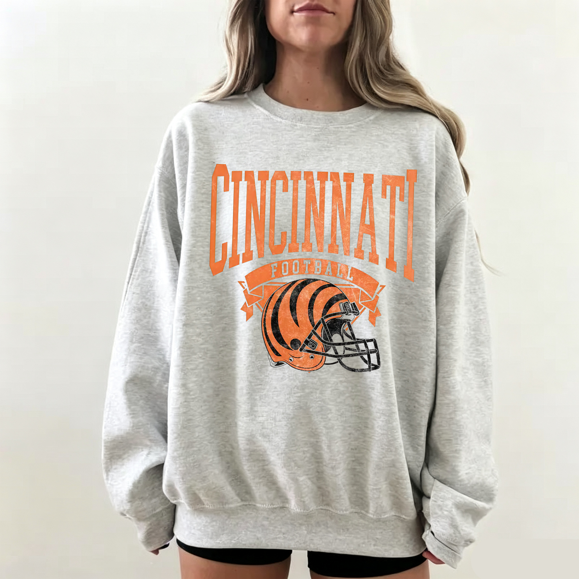 Vintage Football Sweatshirt Hometown Team Pullovers Sublimation Print Soft Cozy Retro Style Comfortable All-Season Wear