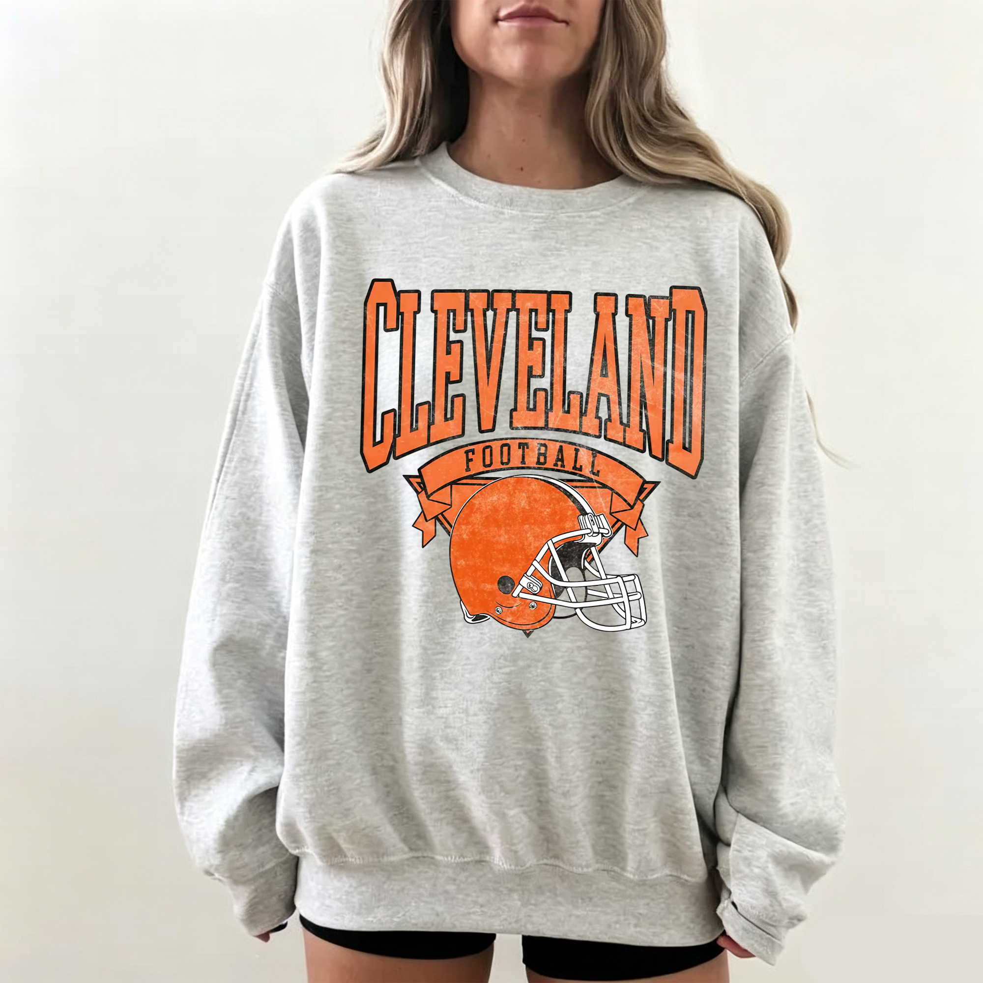 Vintage Football Sweatshirt Hometown Team Pullovers Sublimation Print Soft Cozy Retro Style Comfortable All-Season Wear