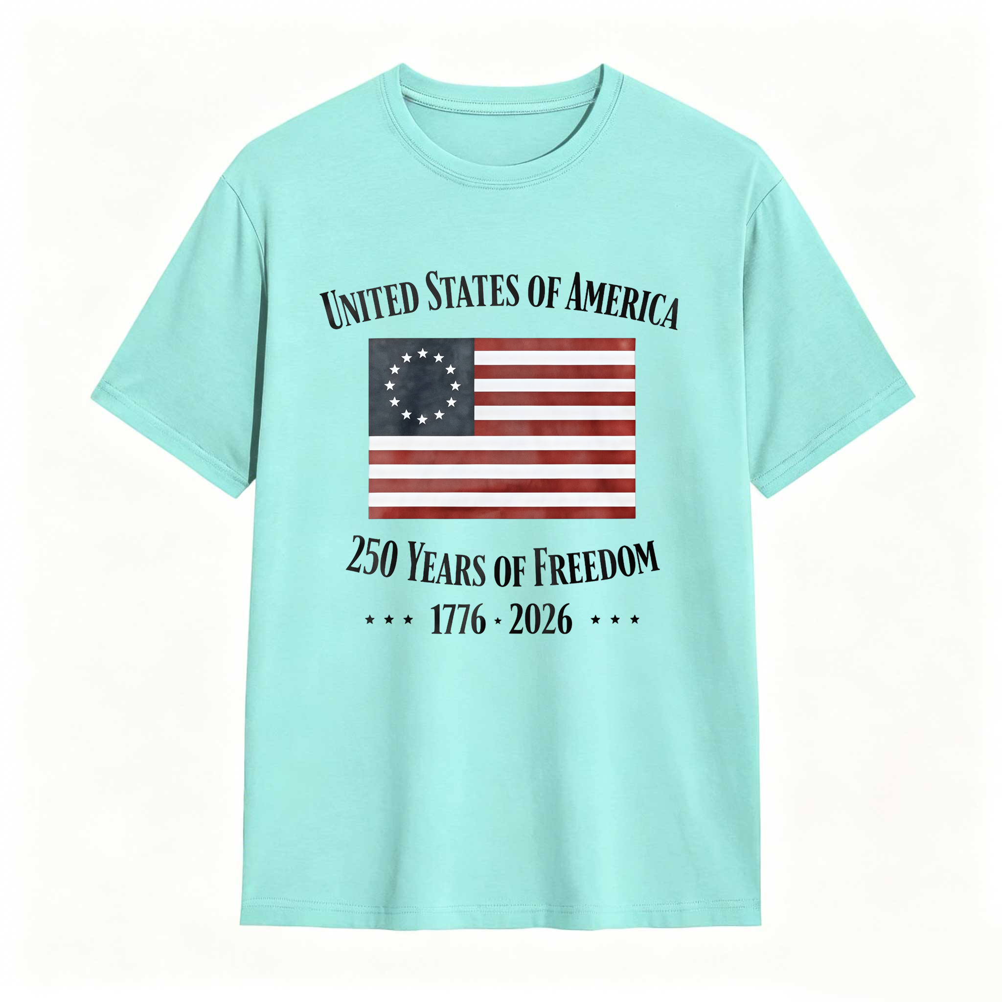 United States Of America 250 Years Of Freedom 1776 2026 Independence Day T Shirt