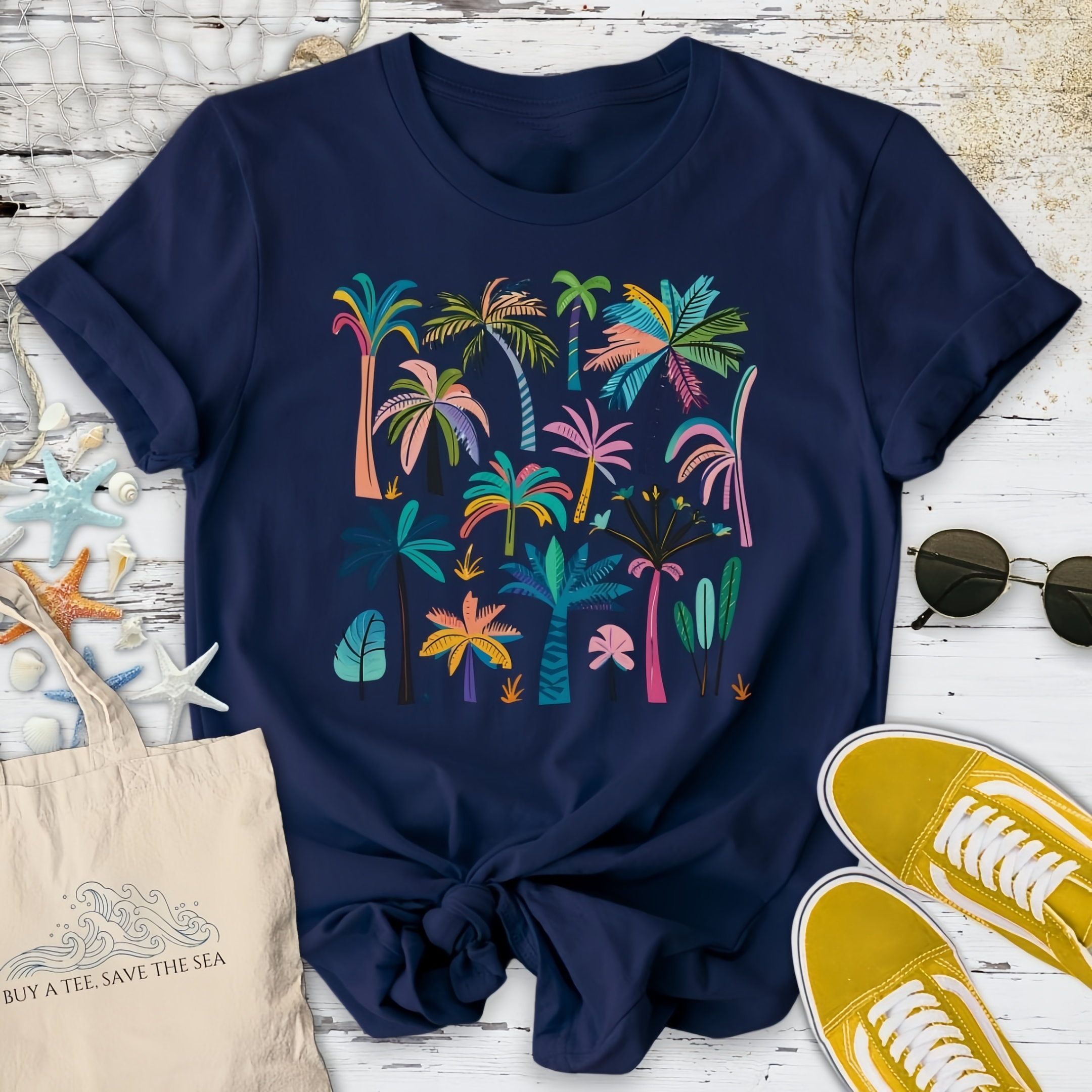 Field Of Colorful Palm trees T-Shirt