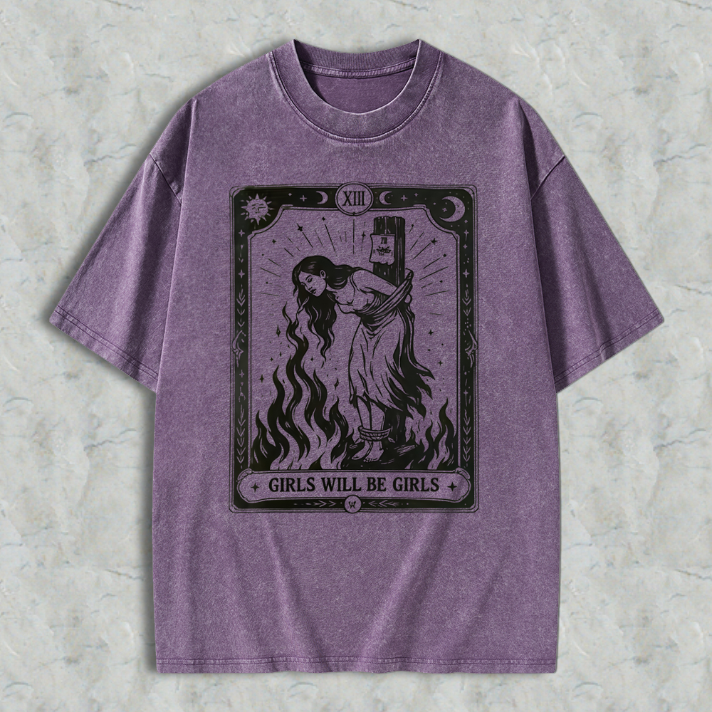Girls Will Be Girls Dark Humor Witch T-shirt