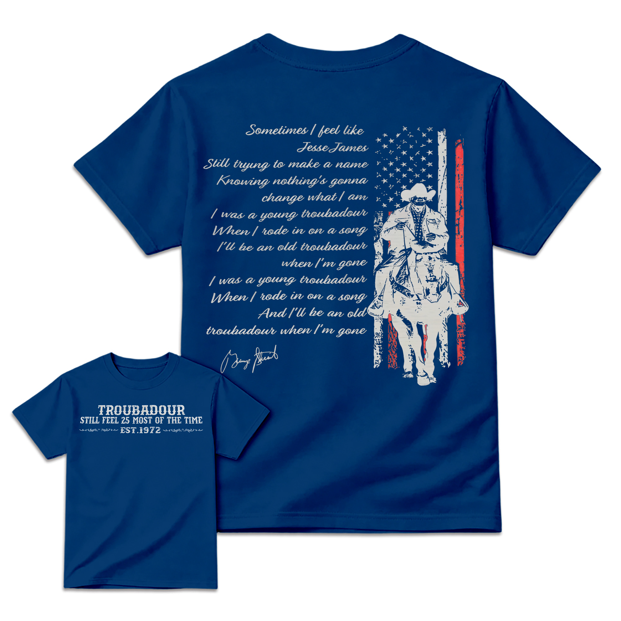 "Troubadour" George Strait Country Western T-shirt