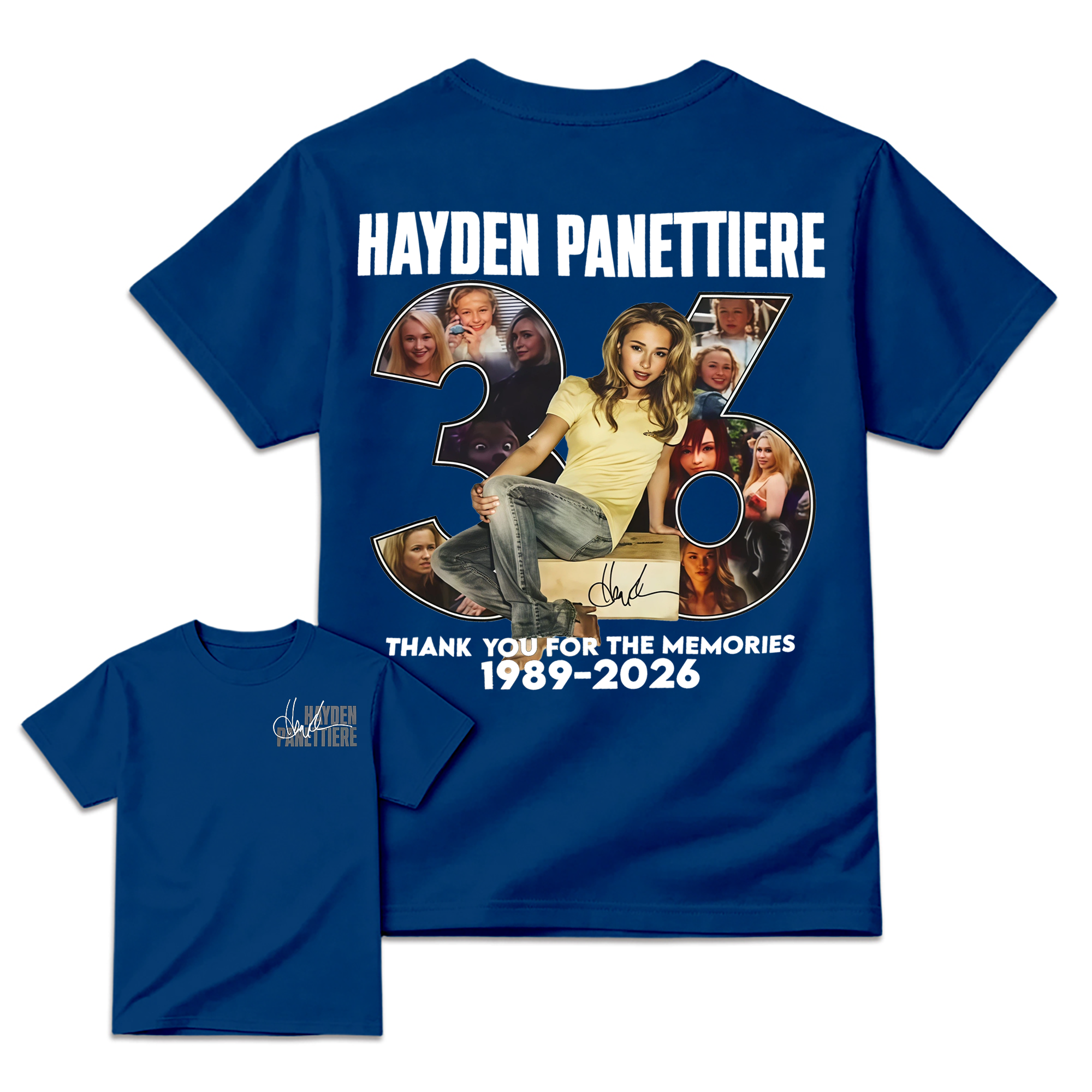 Hayden Panettiere Signature Memorial Photo Collage T-Shirt