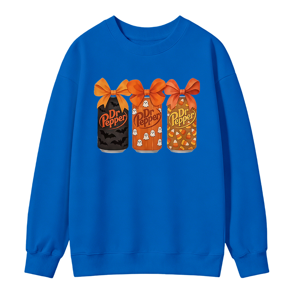 Dr Pepper Halloween Bow Black Sweatshirt