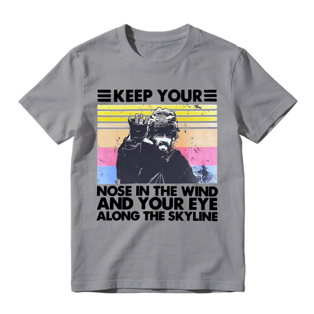 "Nose In The Wind" Retro Slogan Movie T-shirt
