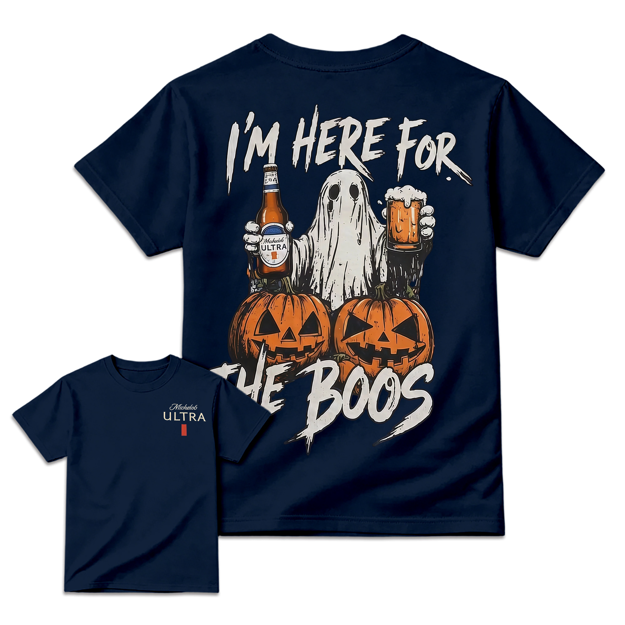 I'm Here For The Boos Halloween Beer Pun T-shirt