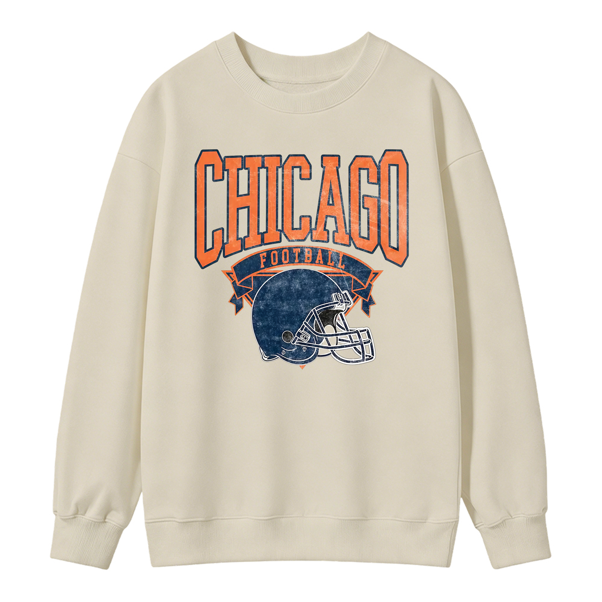 Vintage Football Sweatshirt Hometown Team Pullovers Sublimation Print Soft Cozy Retro Style Comfortable All-Season Wear