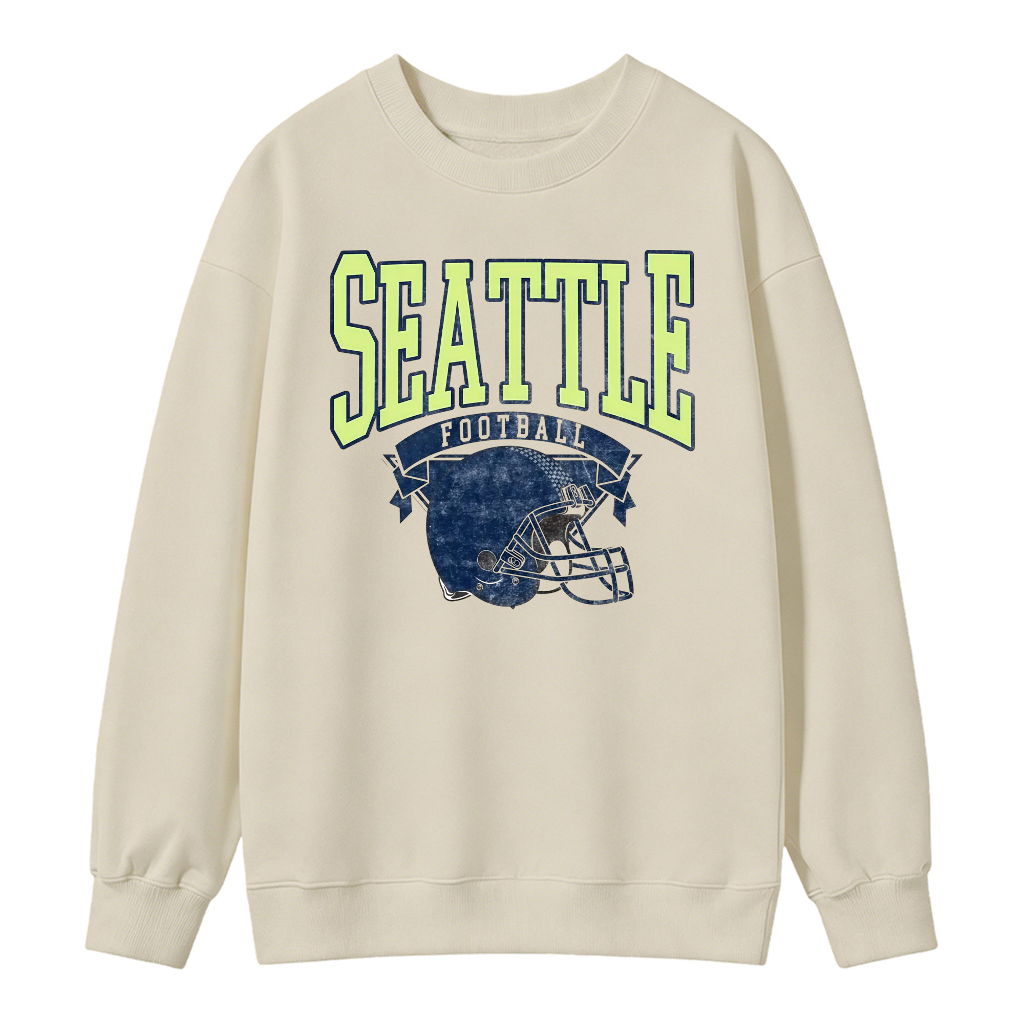 Vintage Football Sweatshirt Hometown Team Pullovers Sublimation Print Soft Cozy Retro Style Comfortable All-Season Wear