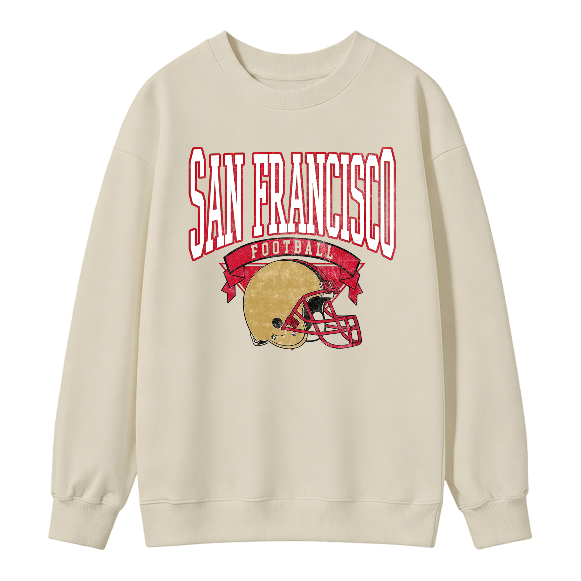 Vintage Football Sweatshirt Hometown Team Pullovers Sublimation Print Soft Cozy Retro Style Comfortable All-Season Wear