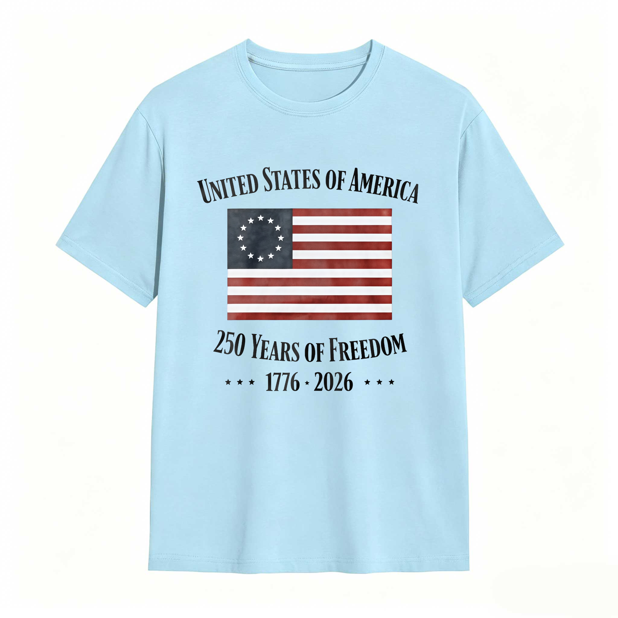 United States Of America 250 Years Of Freedom 1776 2026 Independence Day T Shirt