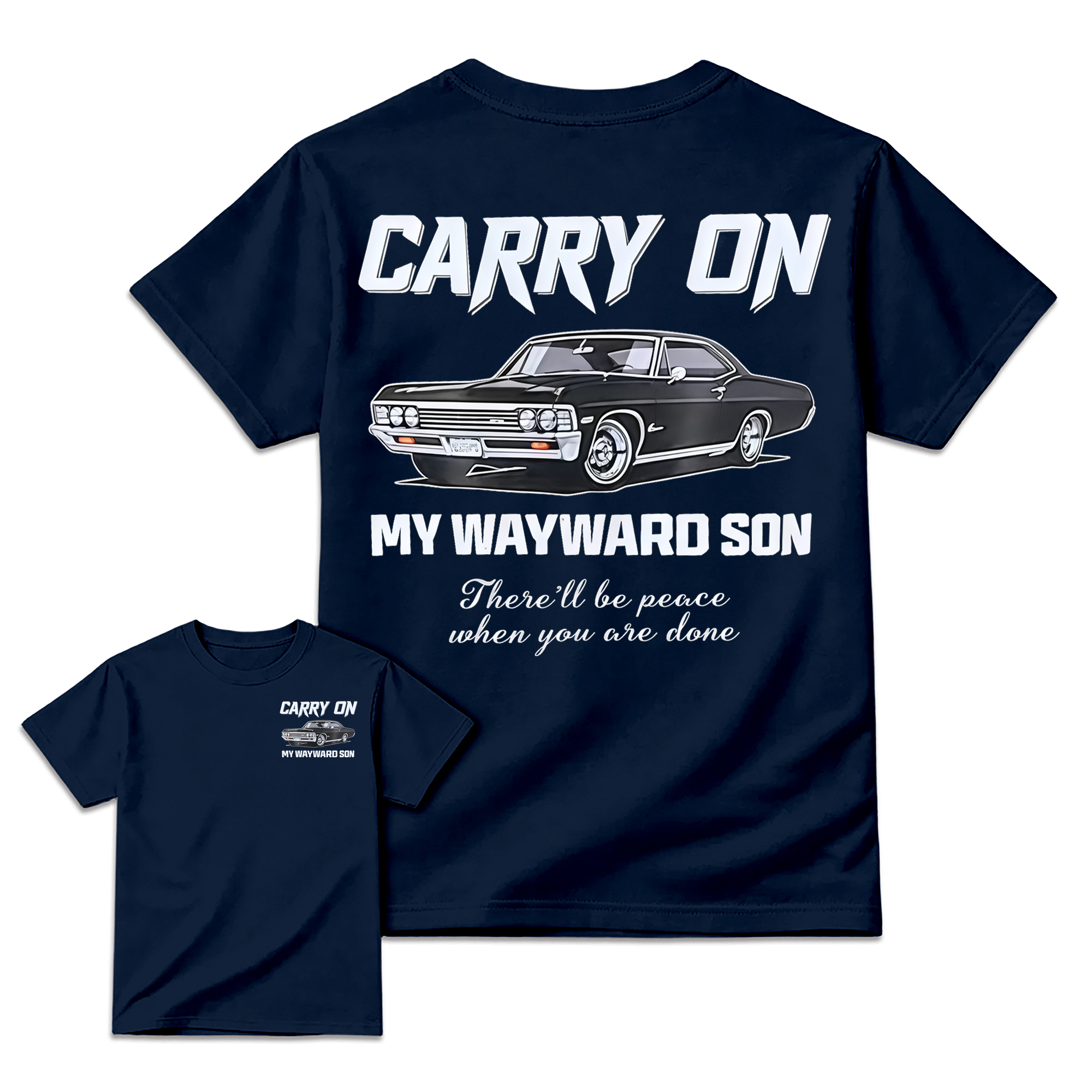 Supernatural Impala "Carry On My Wayward Son" Graphic T-shirt
