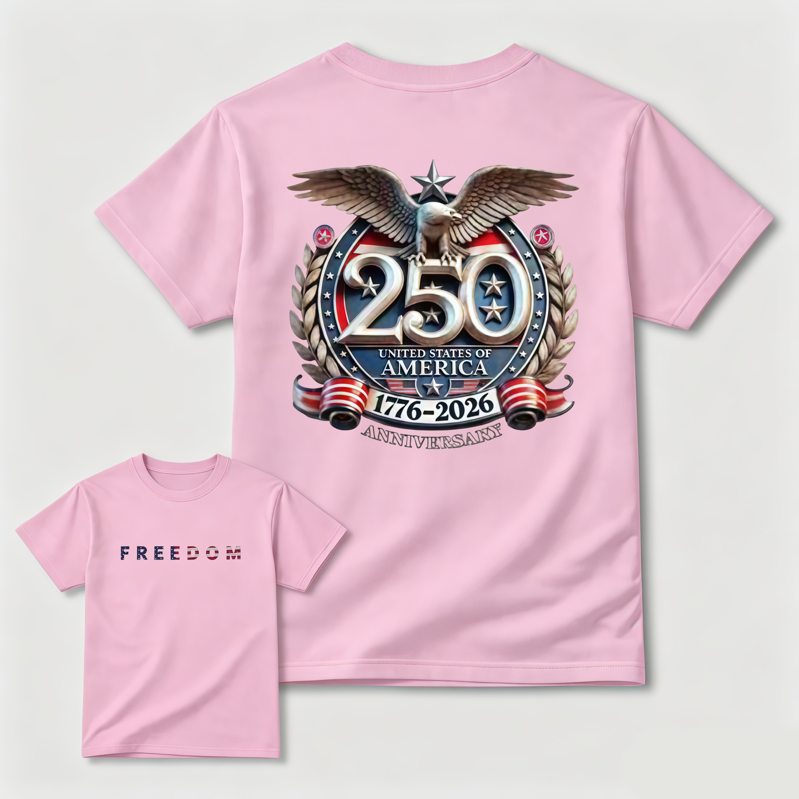 American 250th Anniversary Eagle Freedom Graphic T-Shirt